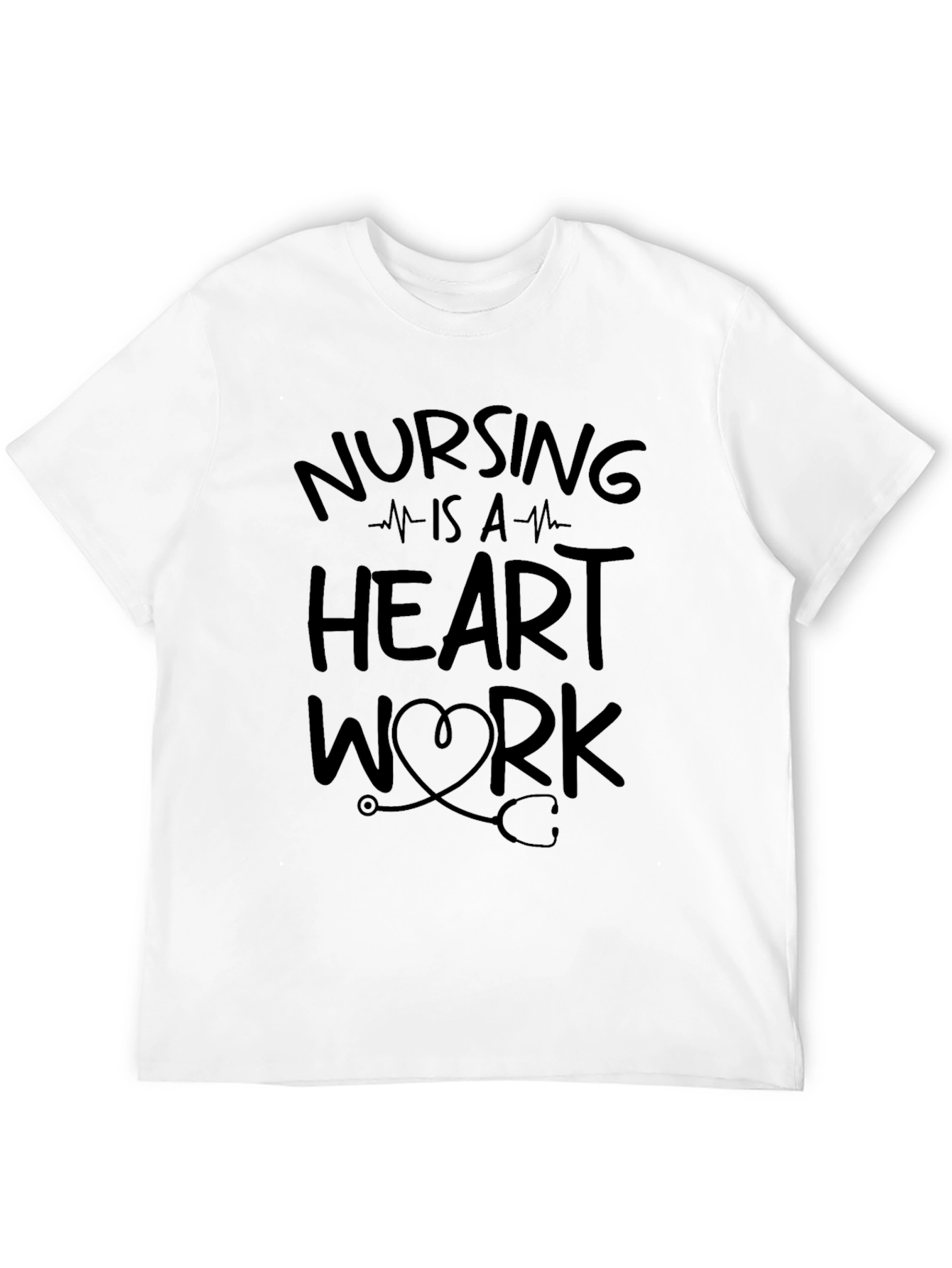 Nursing is a Heart Work Graphic Tee