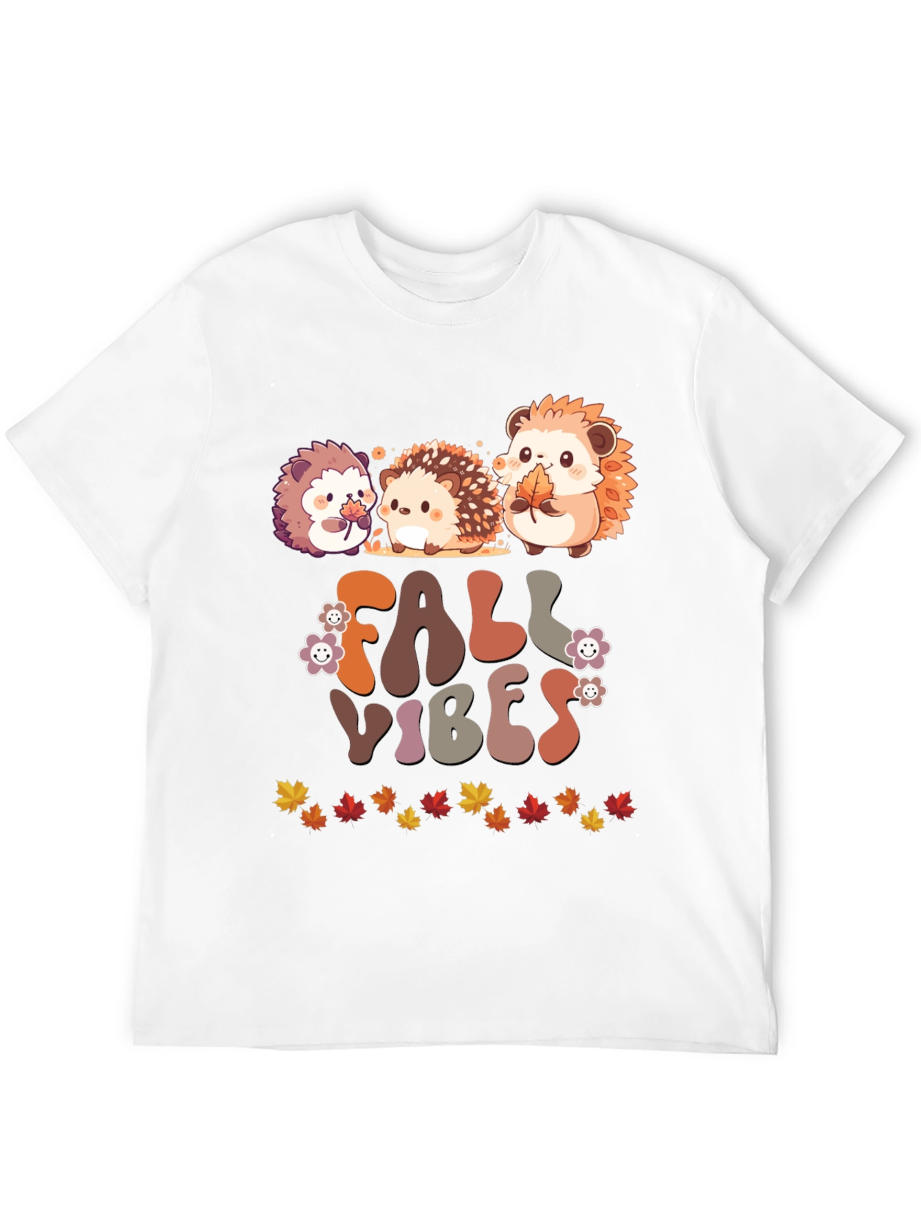 Fall Vibes Hedgehog Graphic T-Shirt