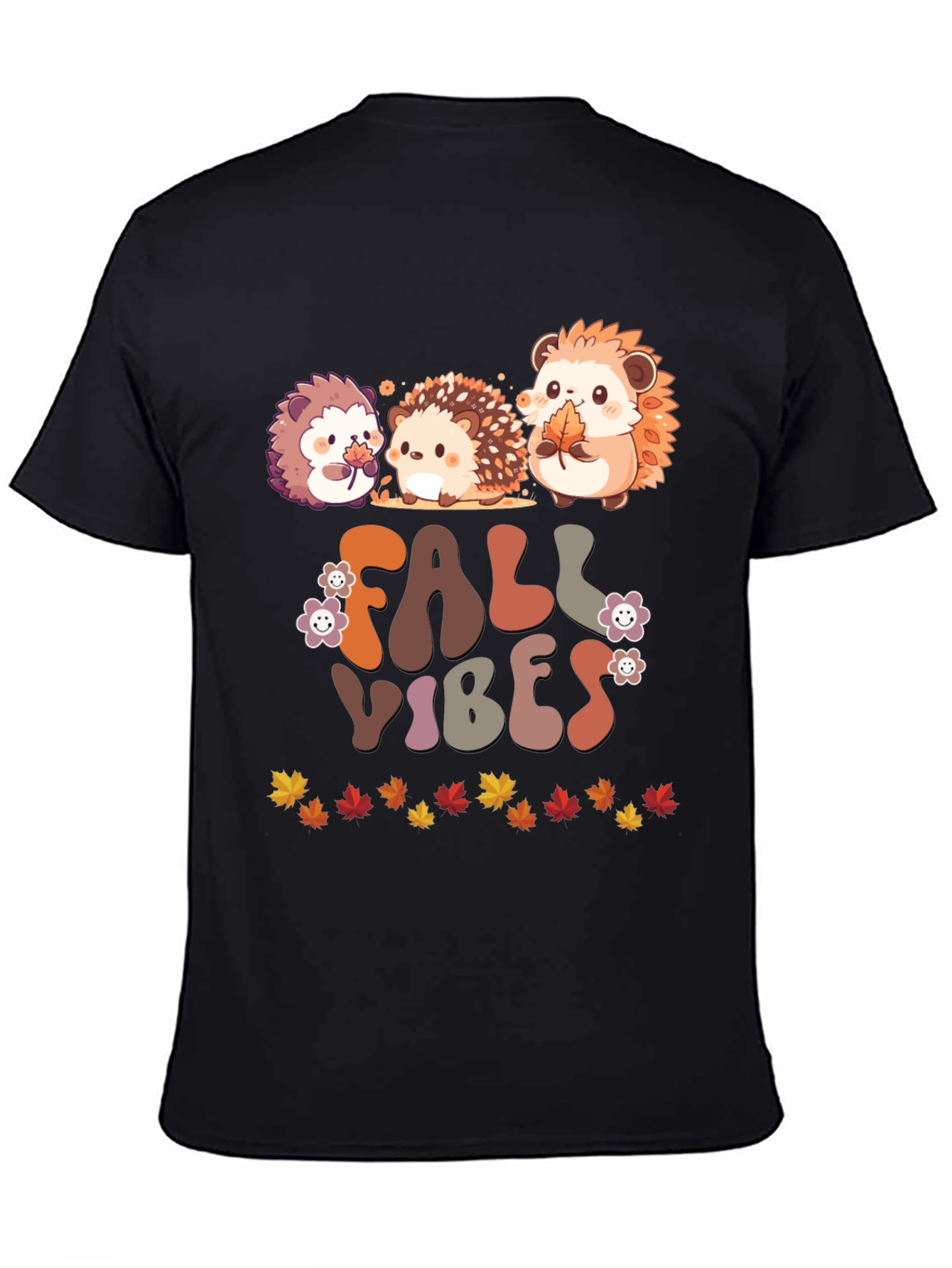 Fall Vibes Hedgehog Graphic T-Shirt