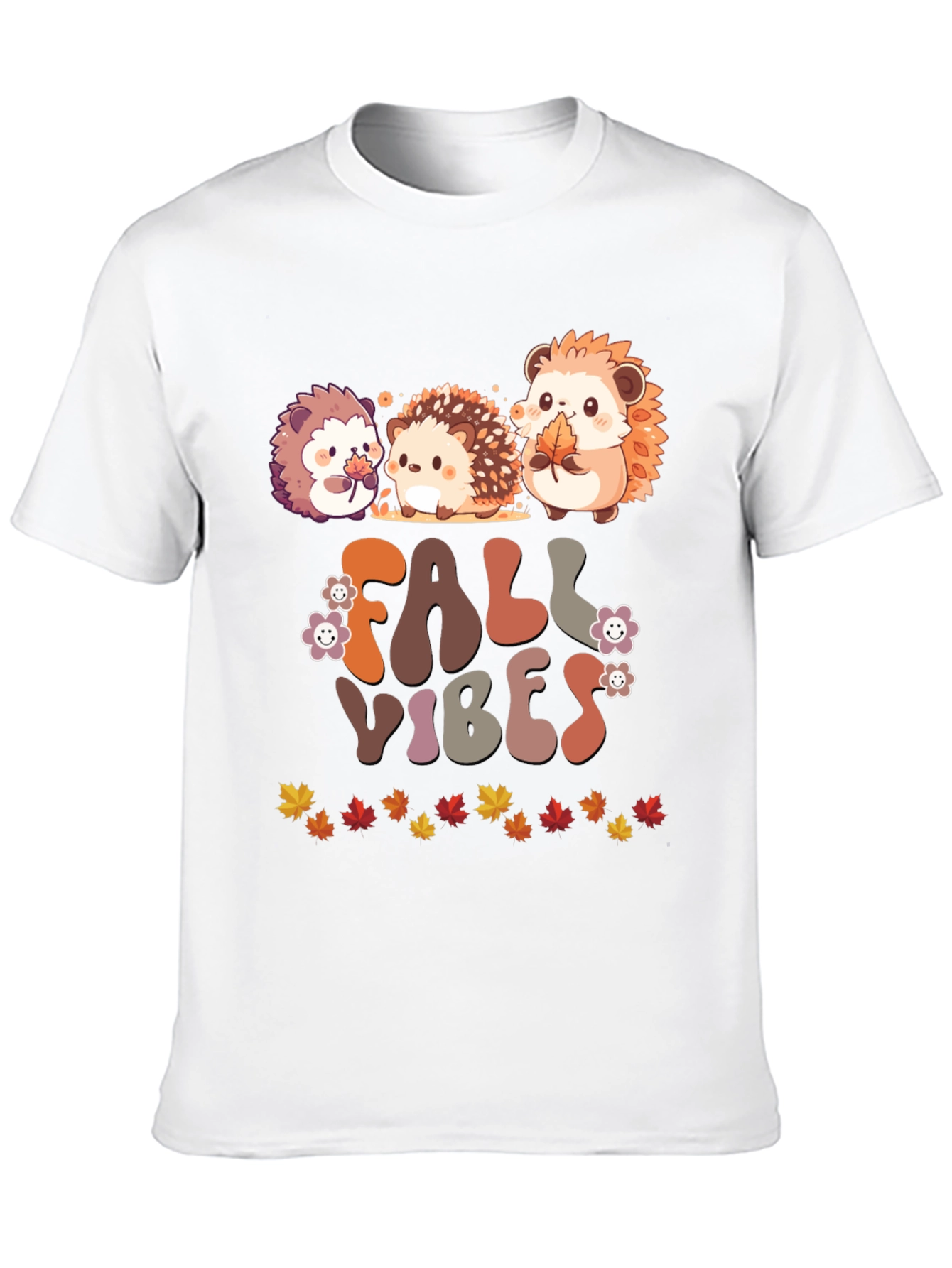 Fall Vibes Hedgehog Graphic T-Shirt