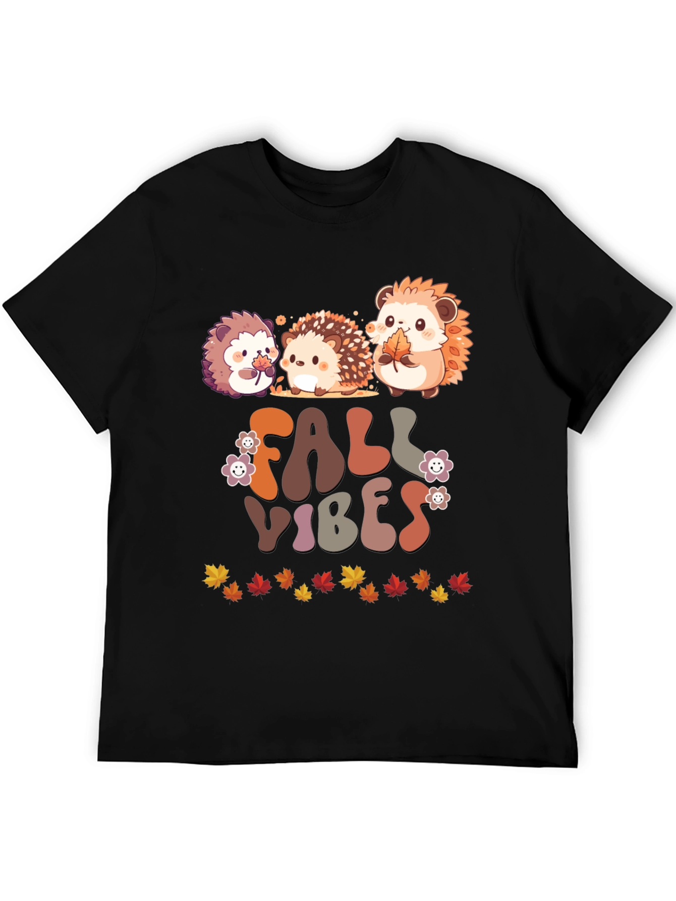 Fall Vibes Hedgehog Graphic T-Shirt
