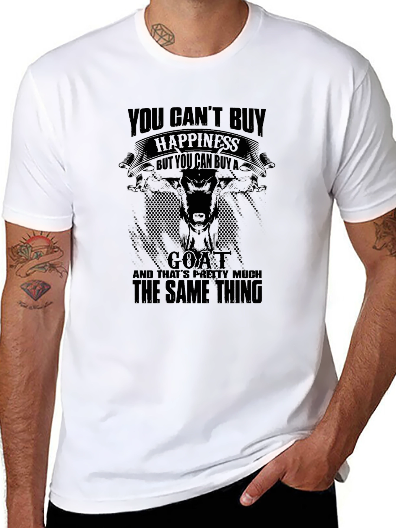 You Cant Buy Happiness Goat T-Shirt