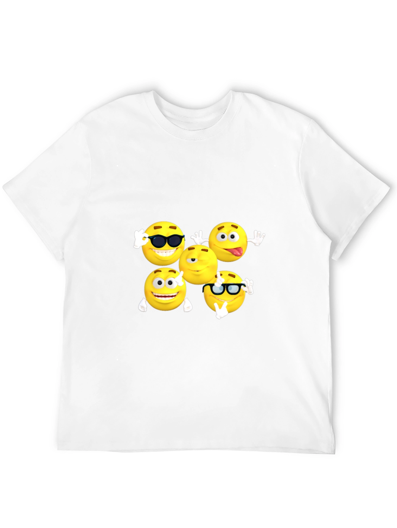 Emoji Faces Black T-Shirt
