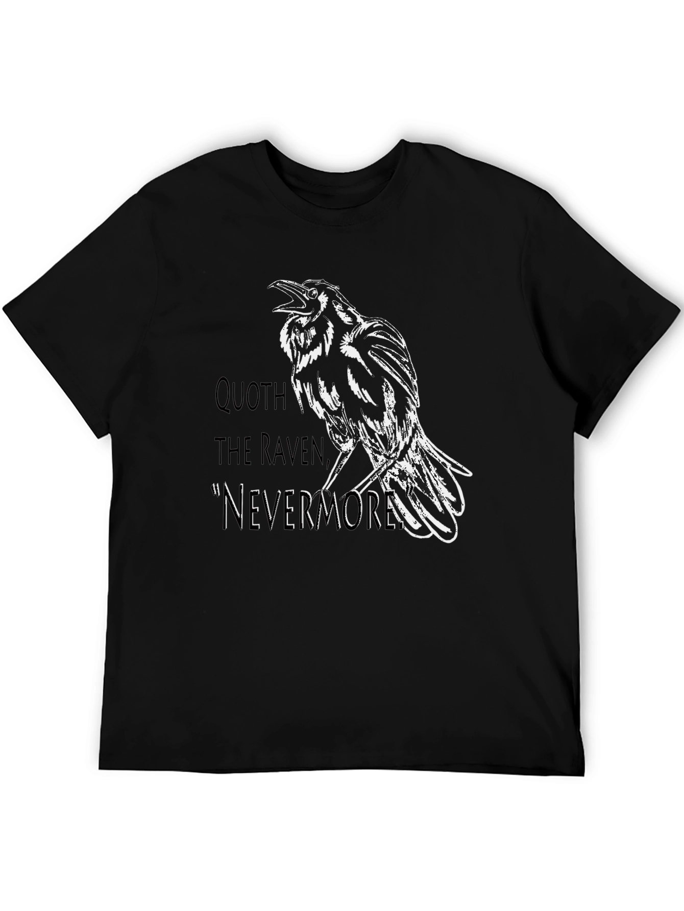 Raven Nevermore Graphic T-Shirt - Black
