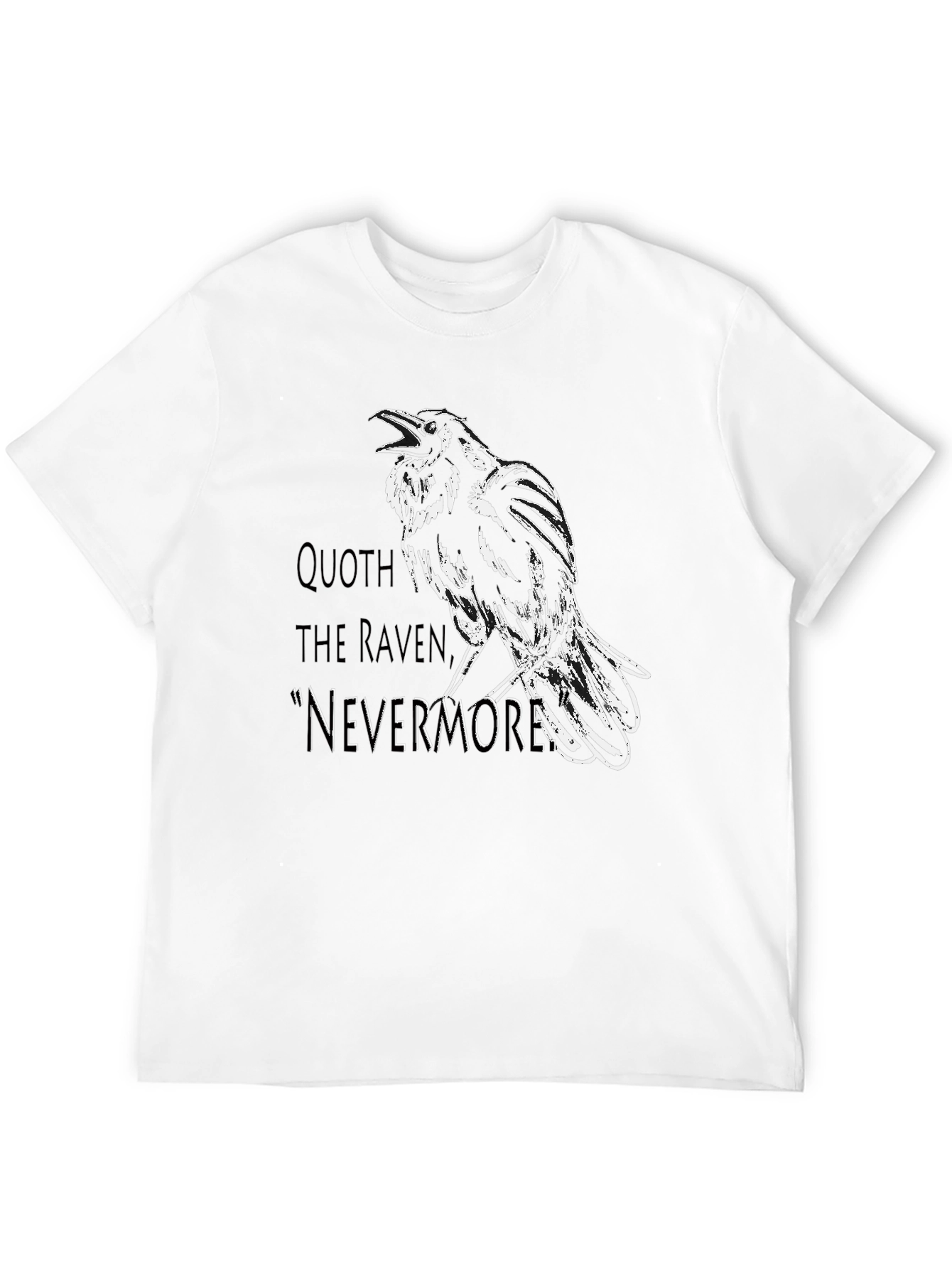 Raven Nevermore Graphic T-Shirt - Black