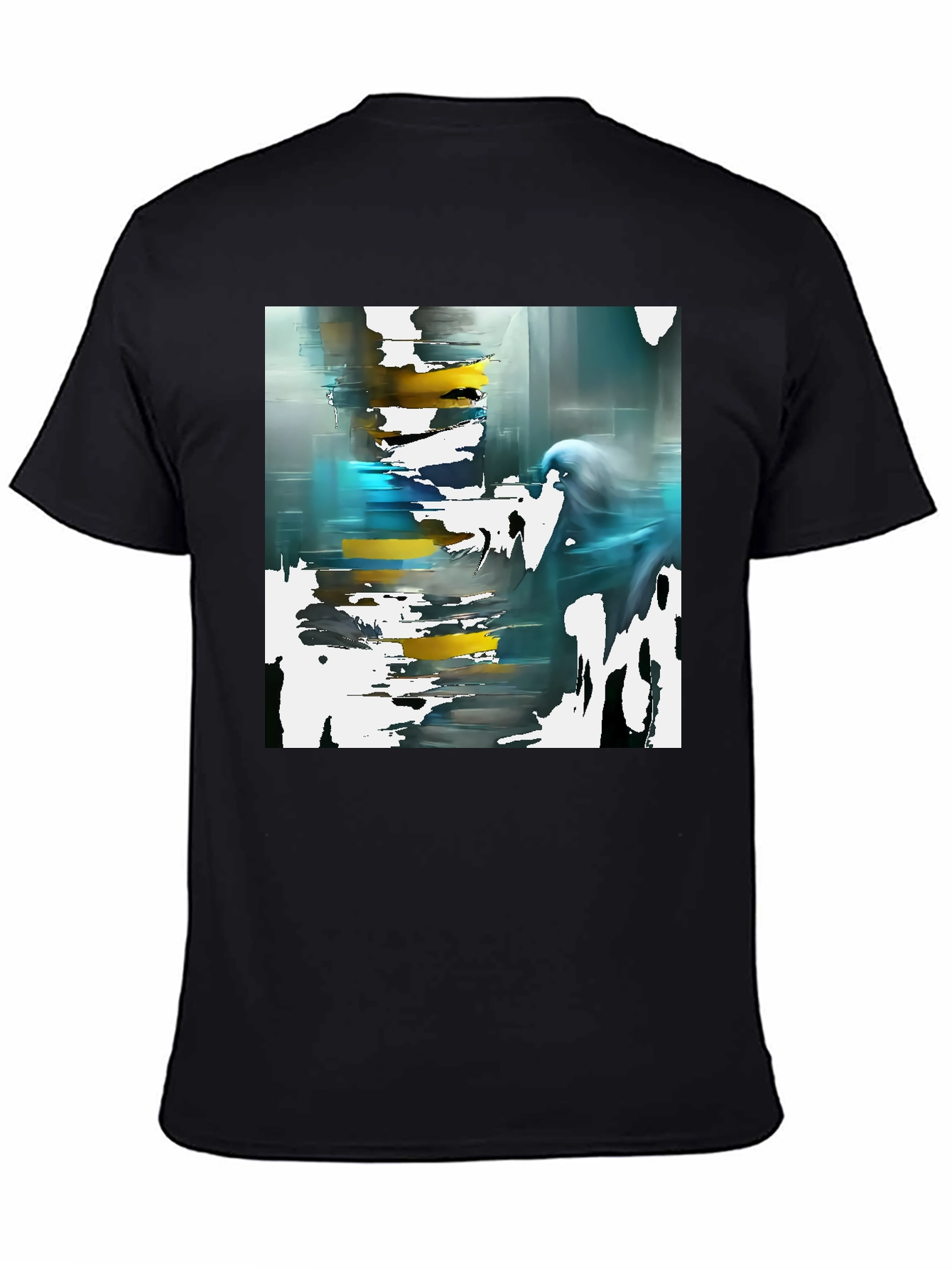 Abstract Art Black T-Shirt - Modern Style