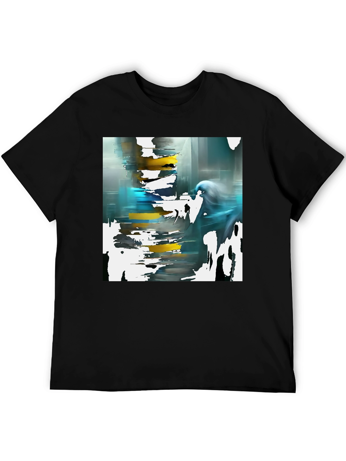 Abstract Art Black T-Shirt - Modern Style