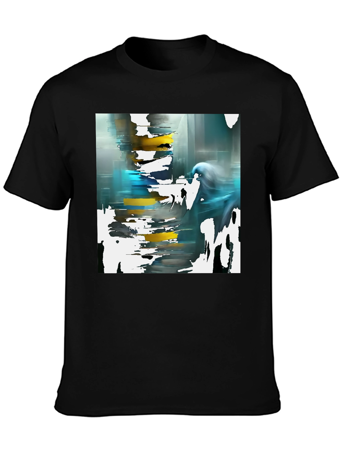 Abstract Art Black T-Shirt - Modern Style