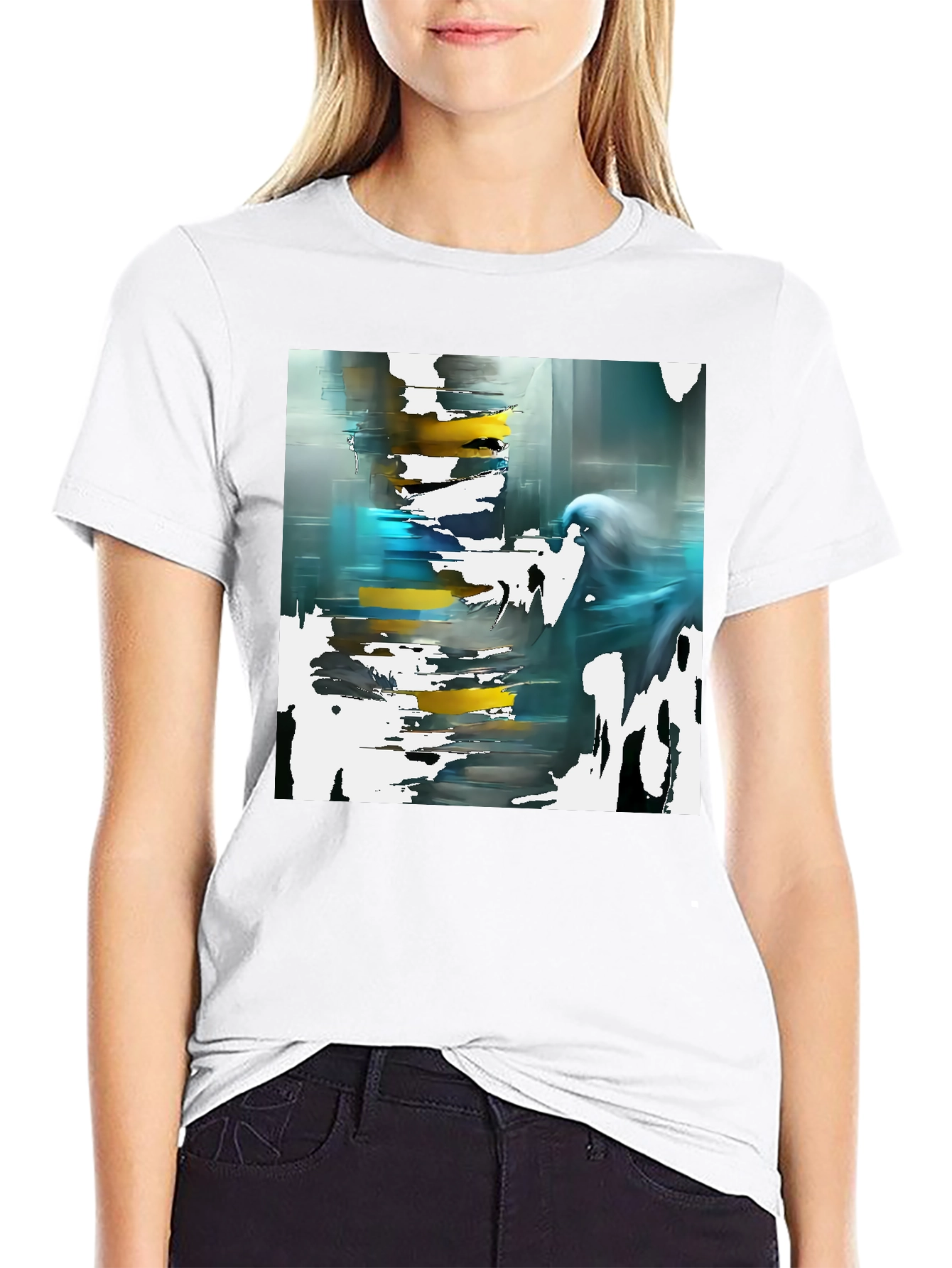 Abstract Art Black T-Shirt - Modern Style