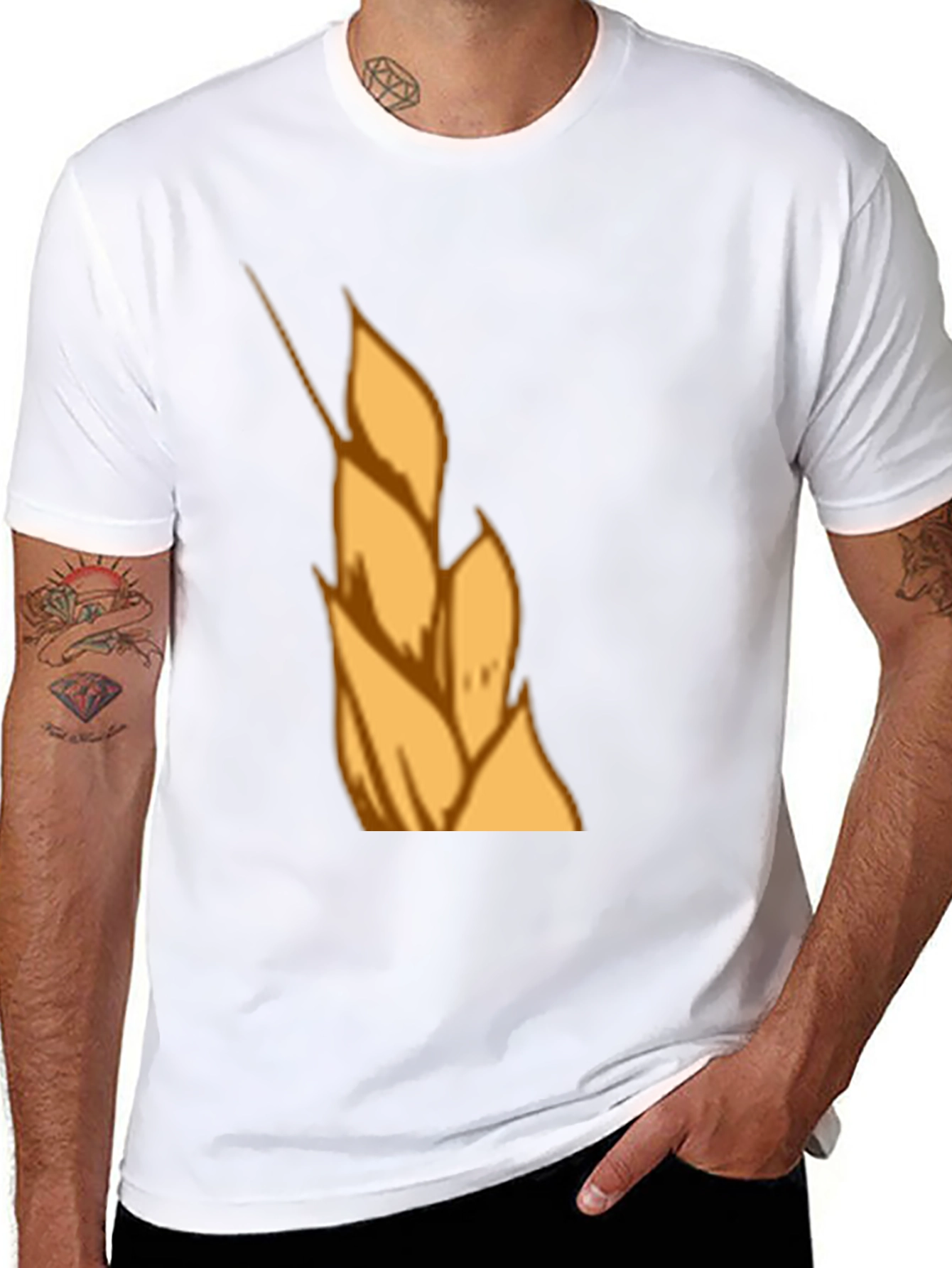 Wheat Graphic Tee - Black Cotton T-Shirt
