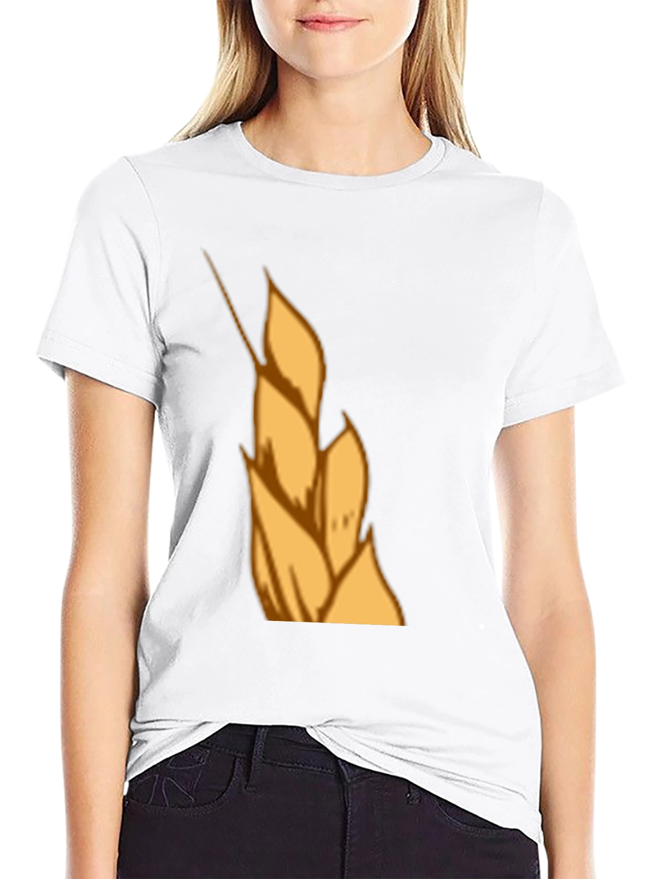 Wheat Graphic Tee - Black Cotton T-Shirt
