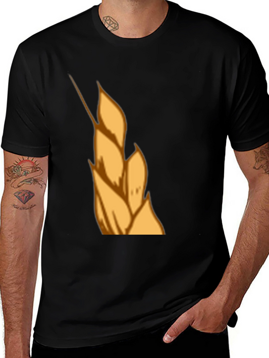 Wheat Graphic Tee - Black Cotton T-Shirt