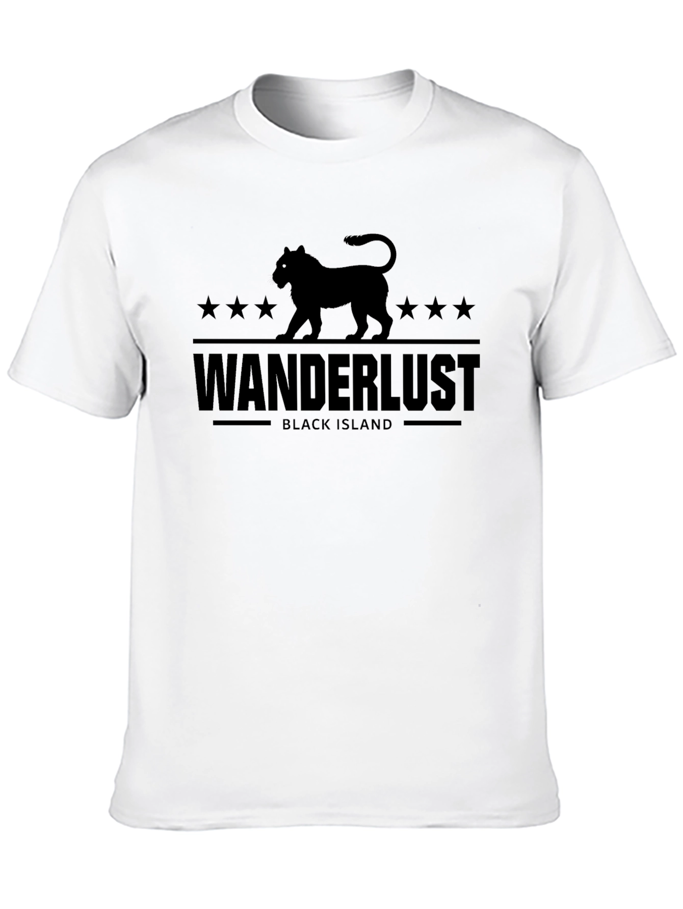 Wanderlust Black Island Graphic Tee