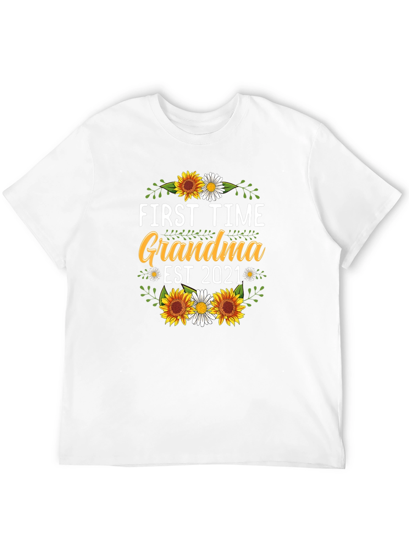 First Time Grandma Est 2021 Floral T-Shirt