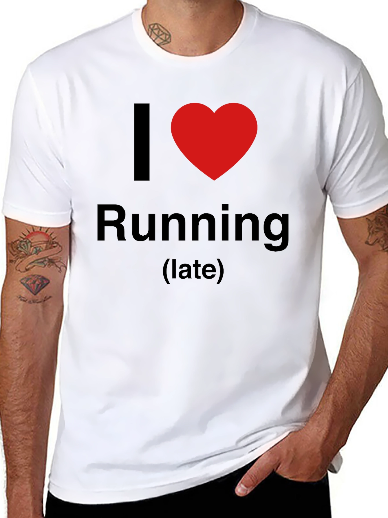 I Love Running (late) Graphic T-Shirt