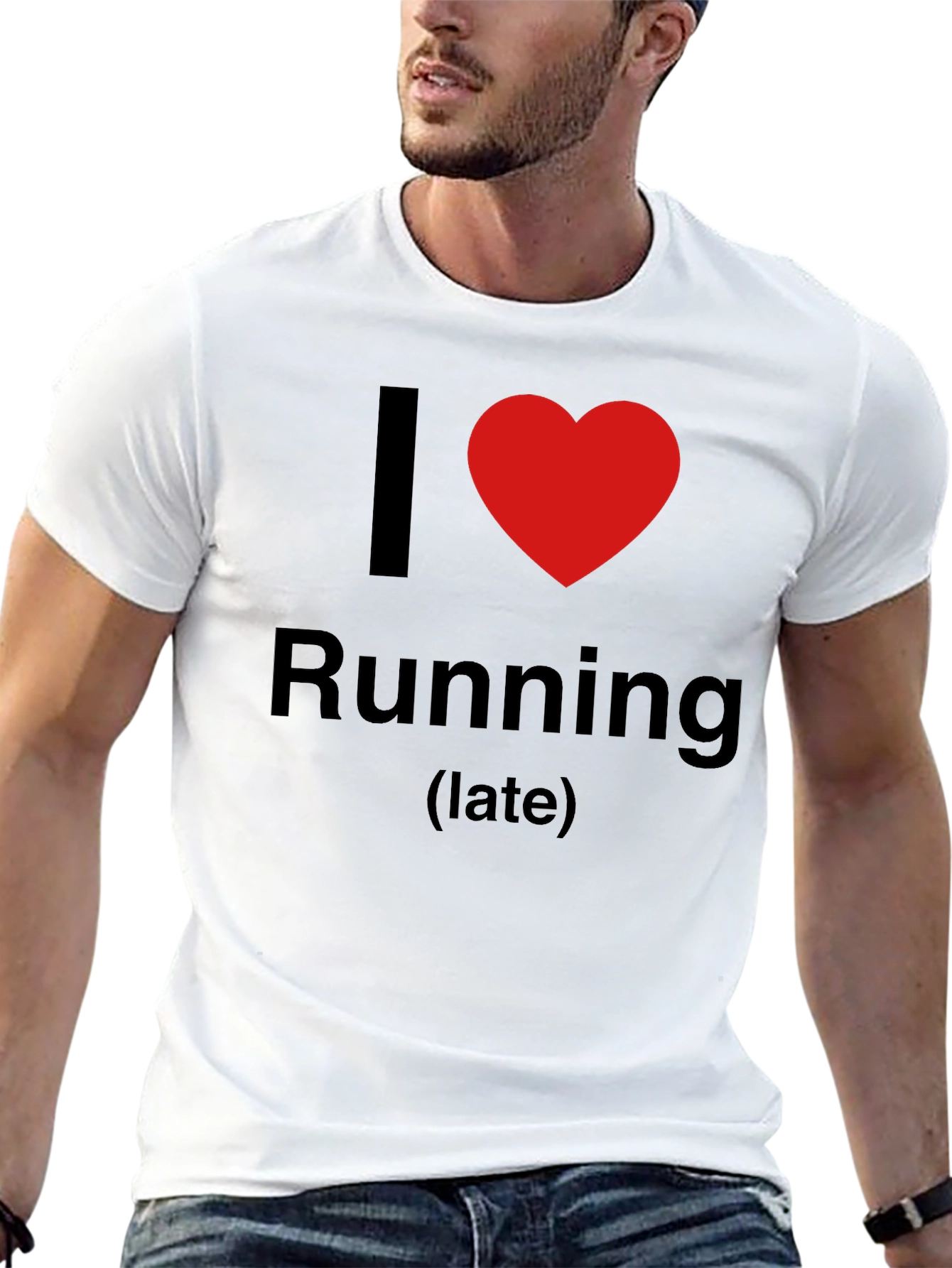 I Love Running (late) Graphic T-Shirt