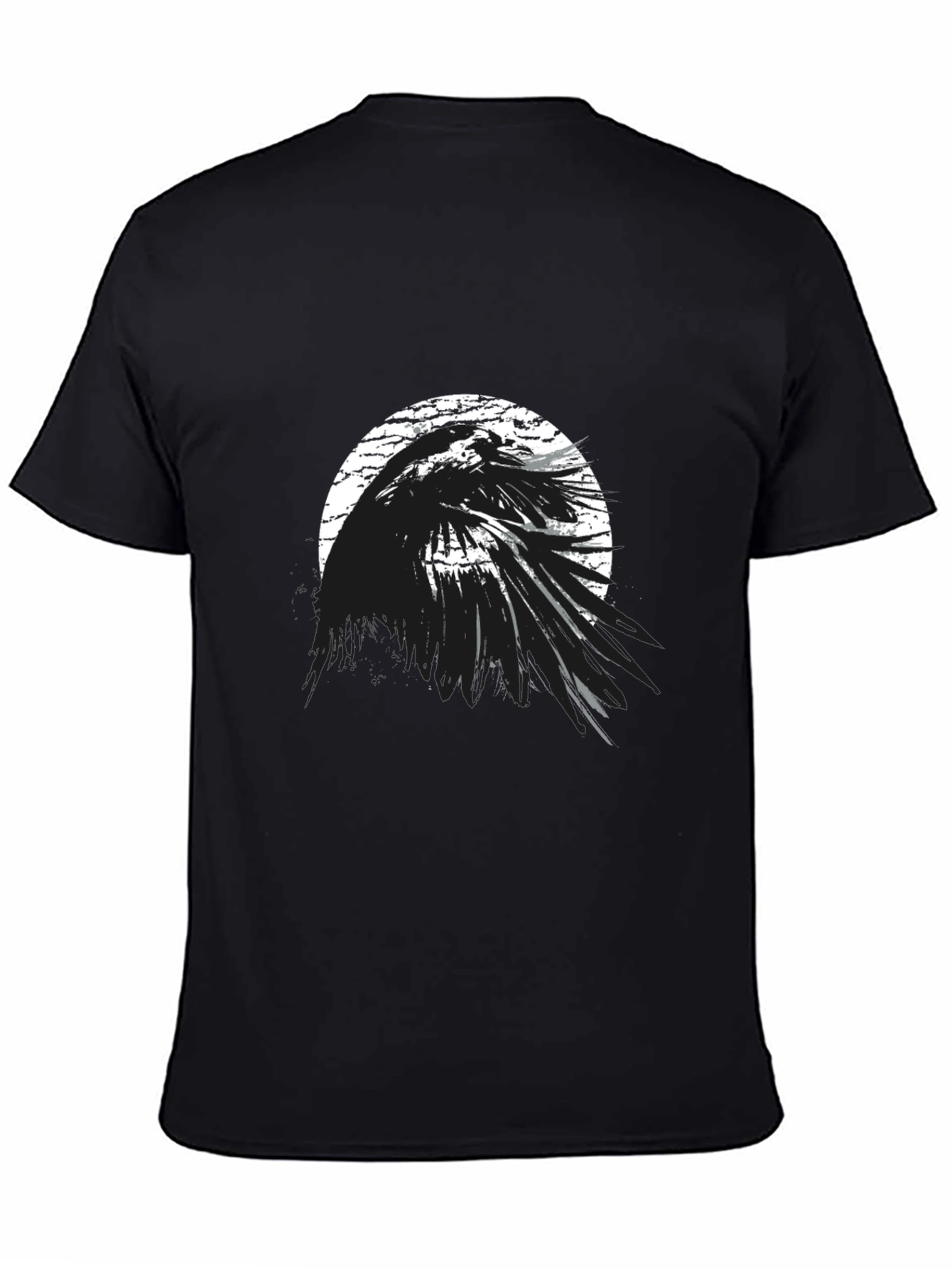 Raven Moon Black T-Shirt - Unique Graphic Tee
