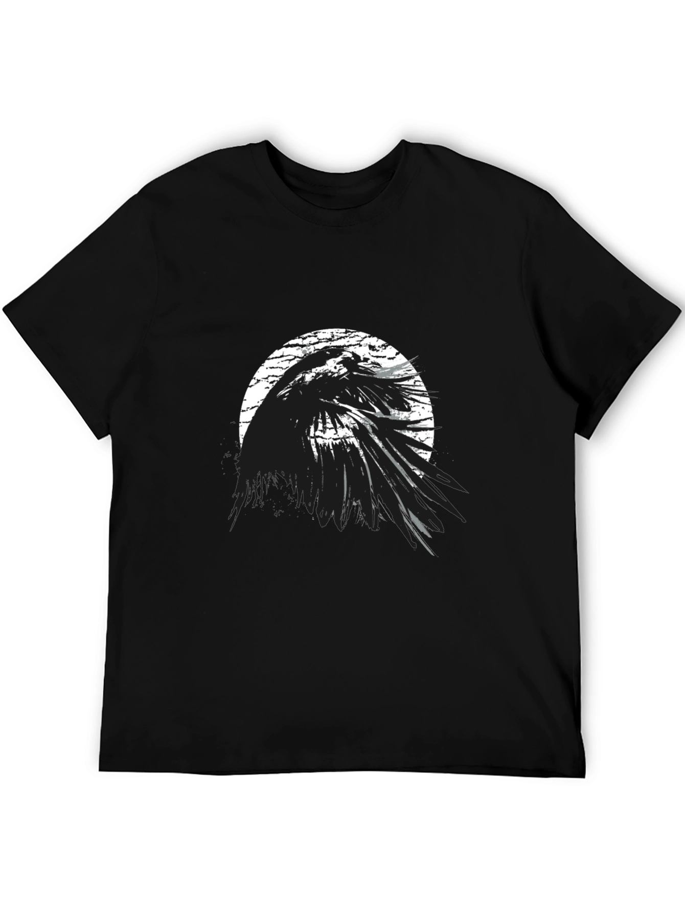 Raven Moon Black T-Shirt - Unique Graphic Tee