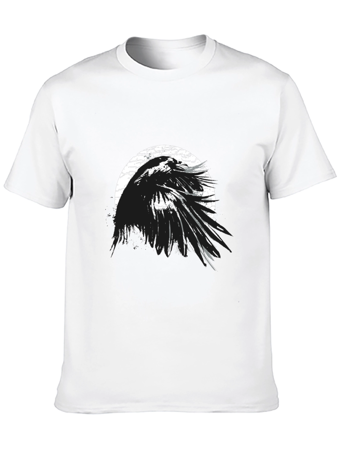 Raven Moon Black T-Shirt - Unique Graphic Tee