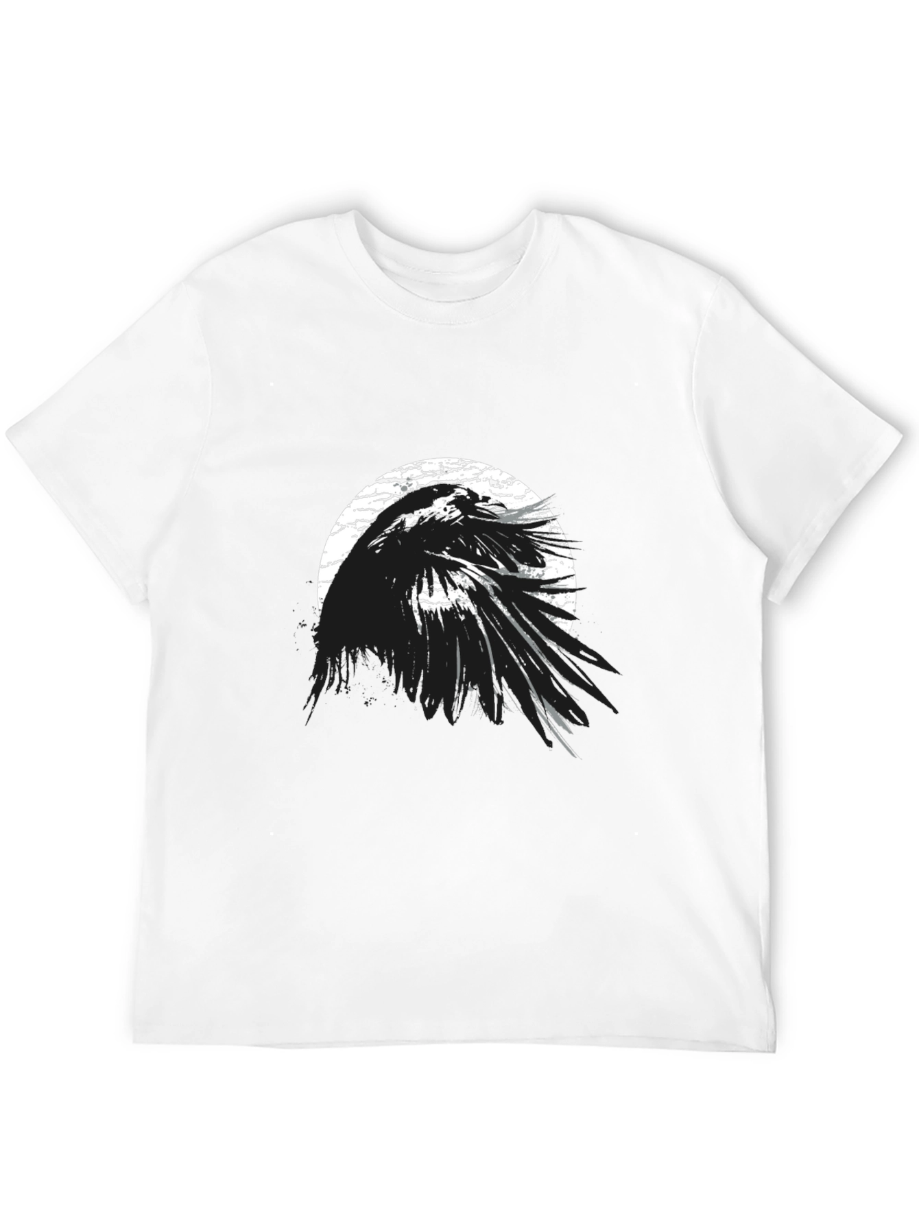 Raven Moon Black T-Shirt - Unique Graphic Tee