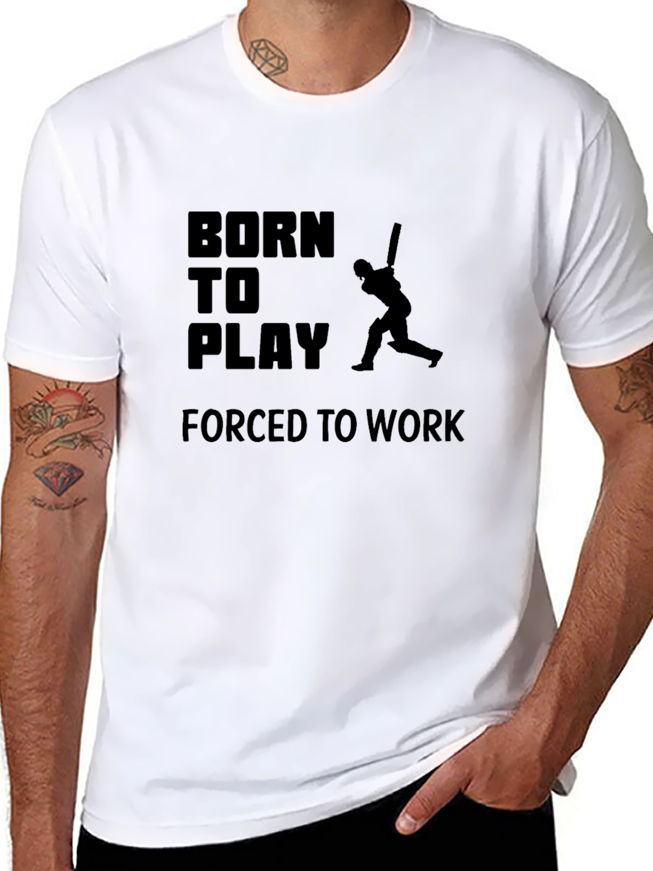 Born to Play Cricket Graphic T-Shirt