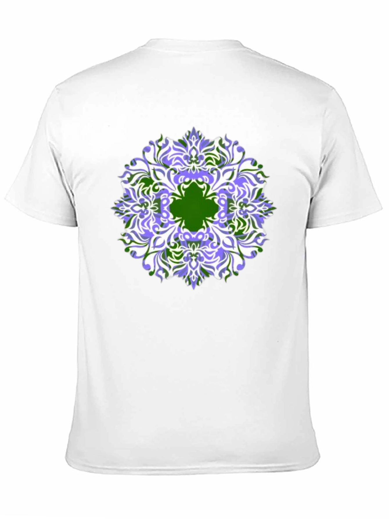 Abstract Mandala Graphic Print Black T-Shirt