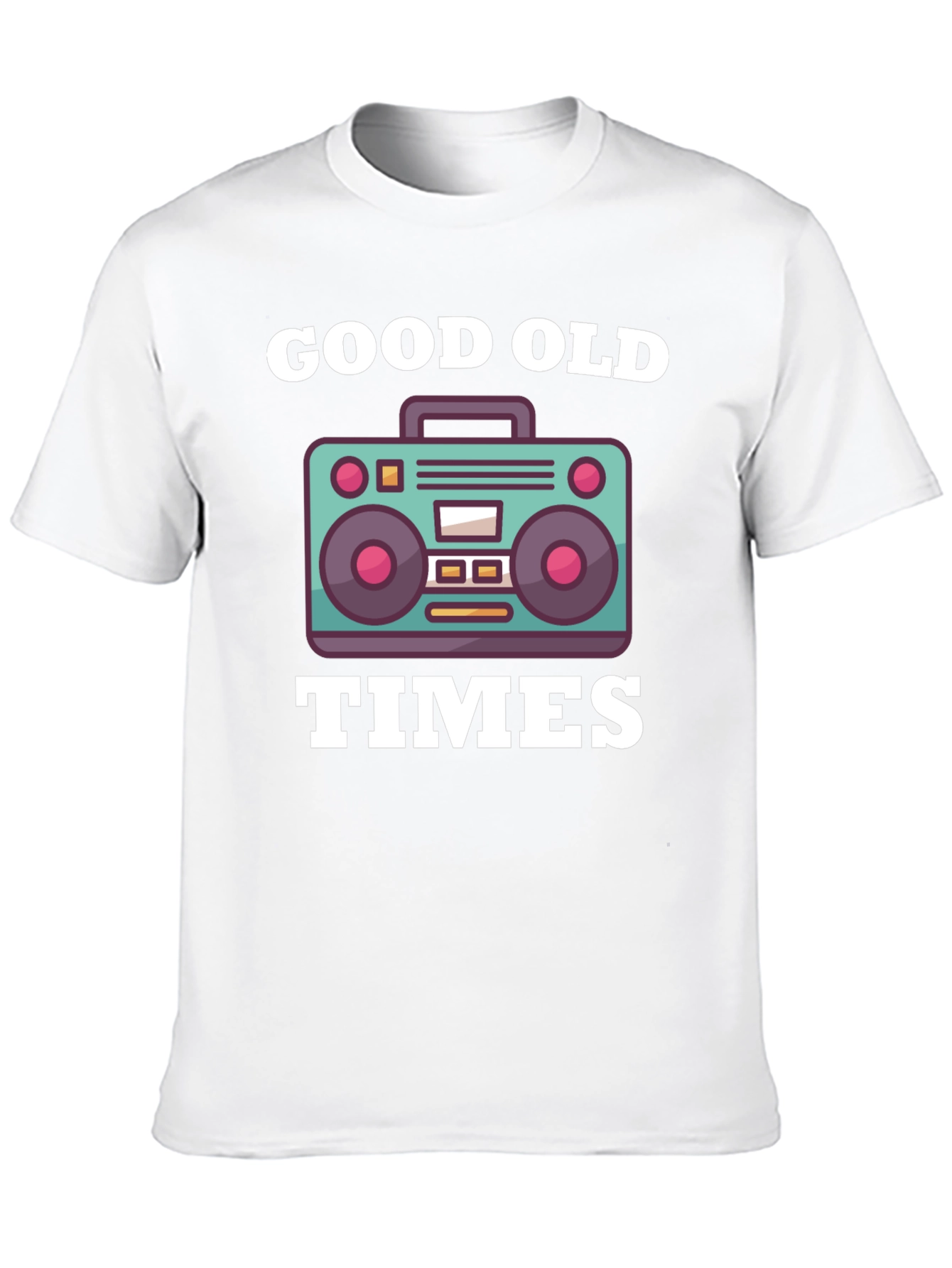 Good Old Times Retro Boombox Graphic T-Shirt