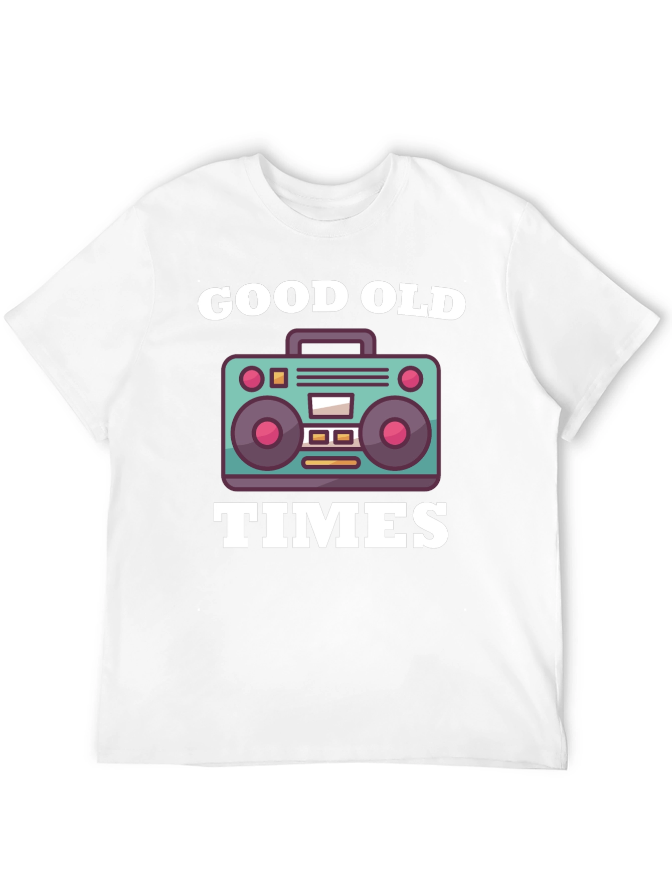 Good Old Times Retro Boombox Graphic T-Shirt