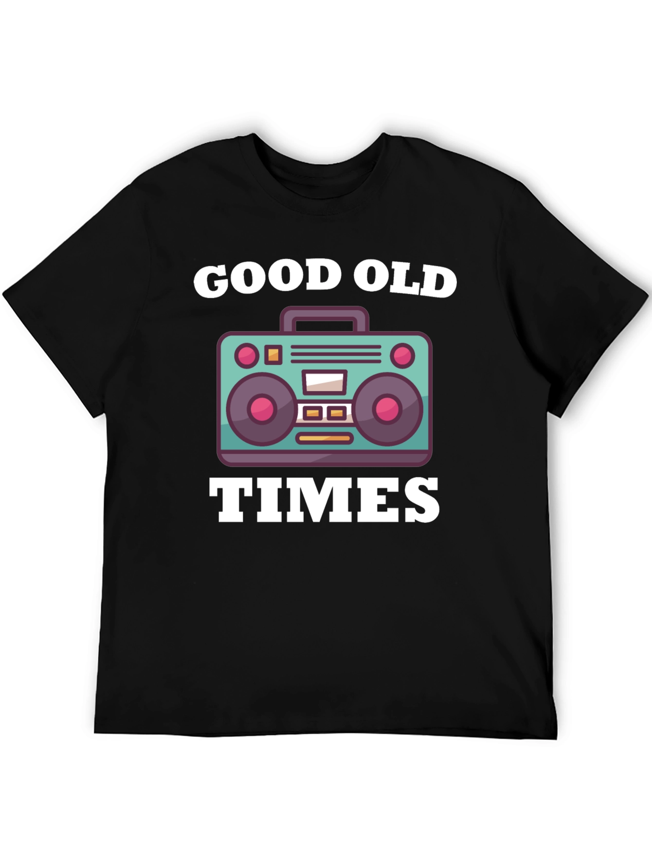 Good Old Times Retro Boombox Graphic T-Shirt