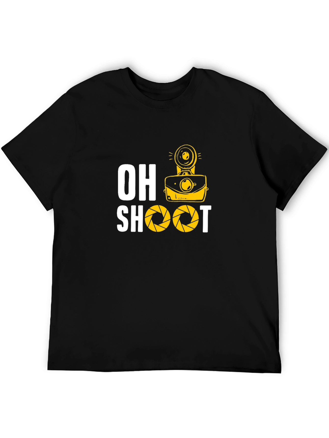 Oh Shoot Camera Graphic Black T-Shirt