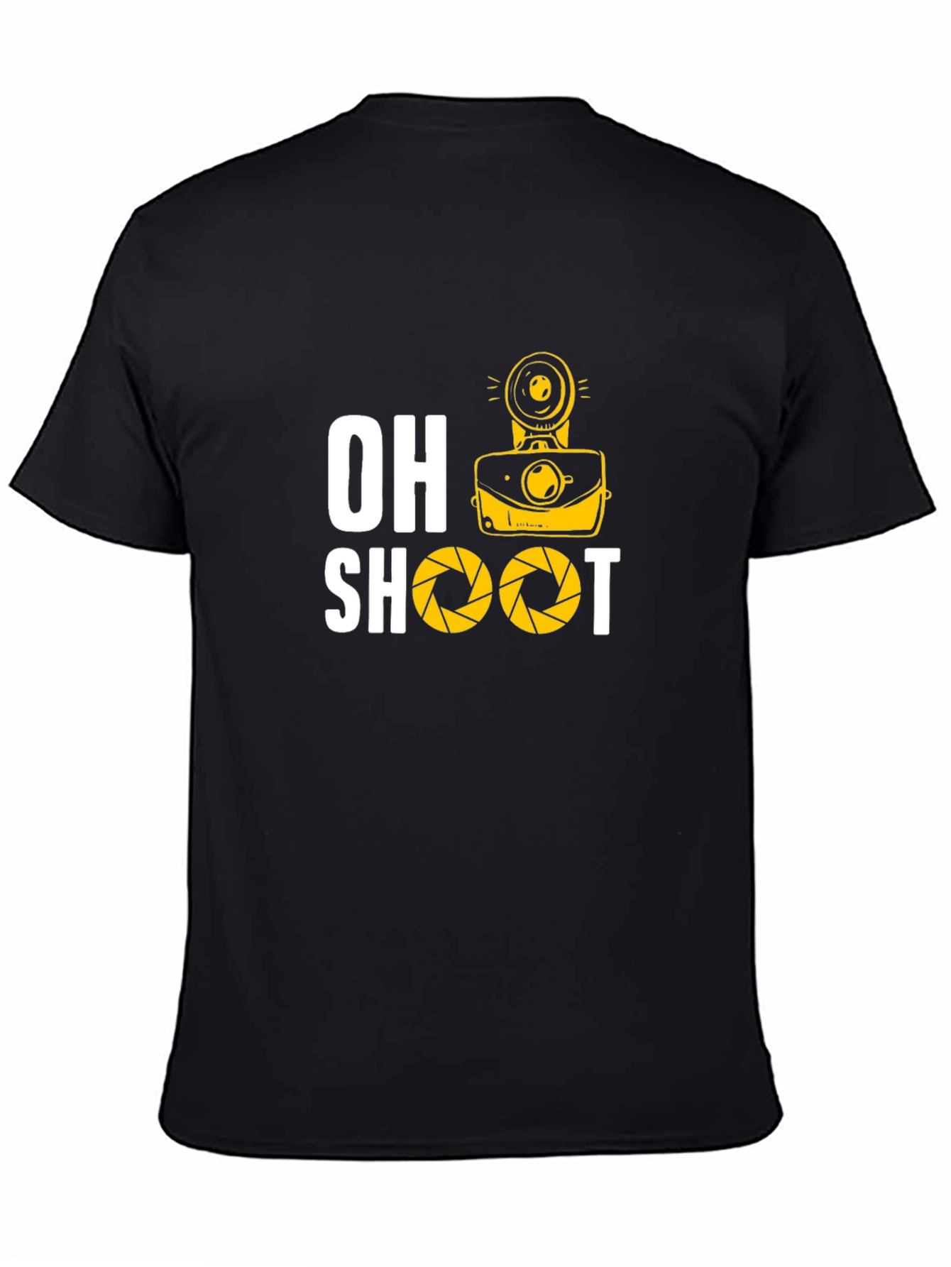 Oh Shoot Camera Graphic Black T-Shirt