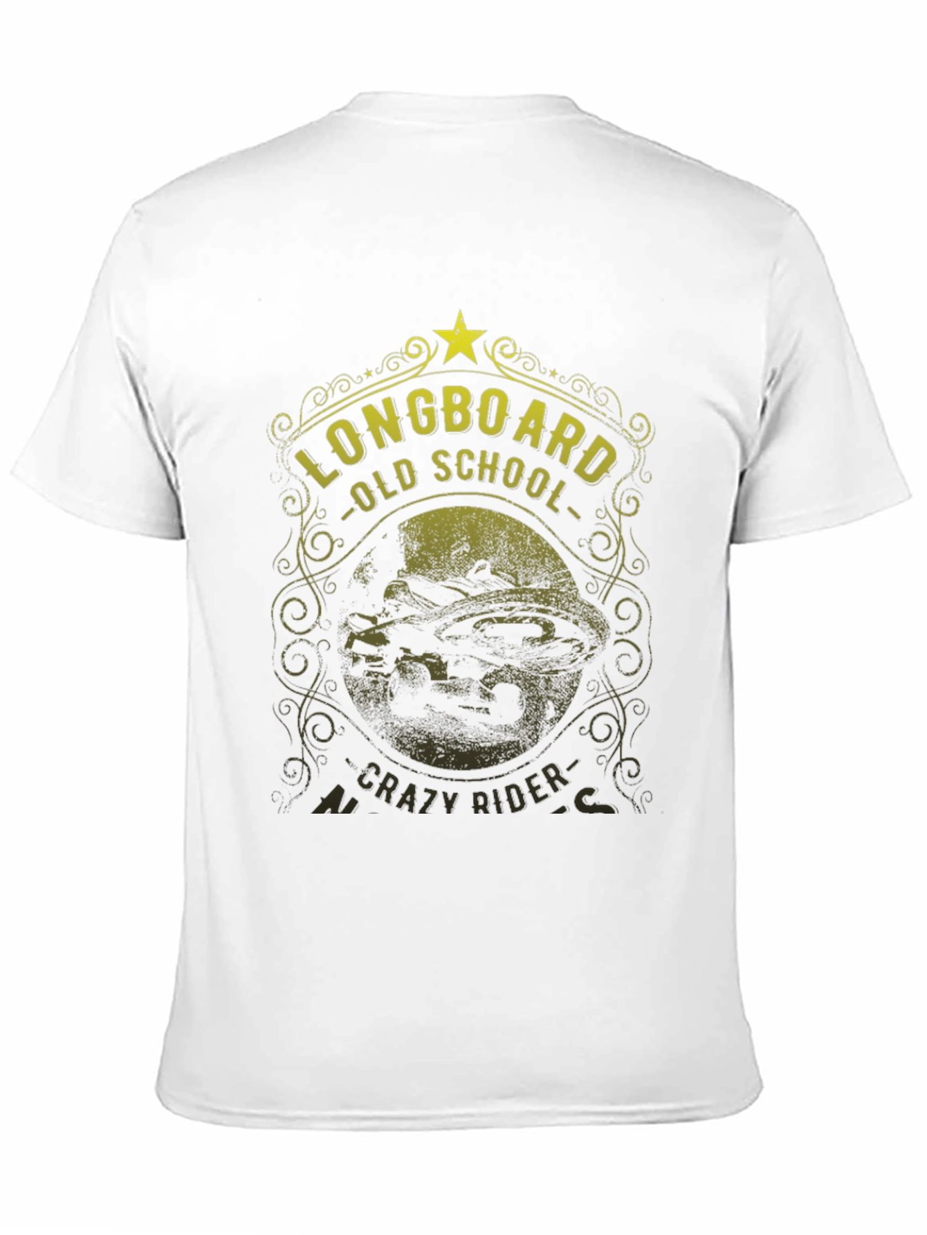 Longboard Old School Crazy Rider Graphic Tee