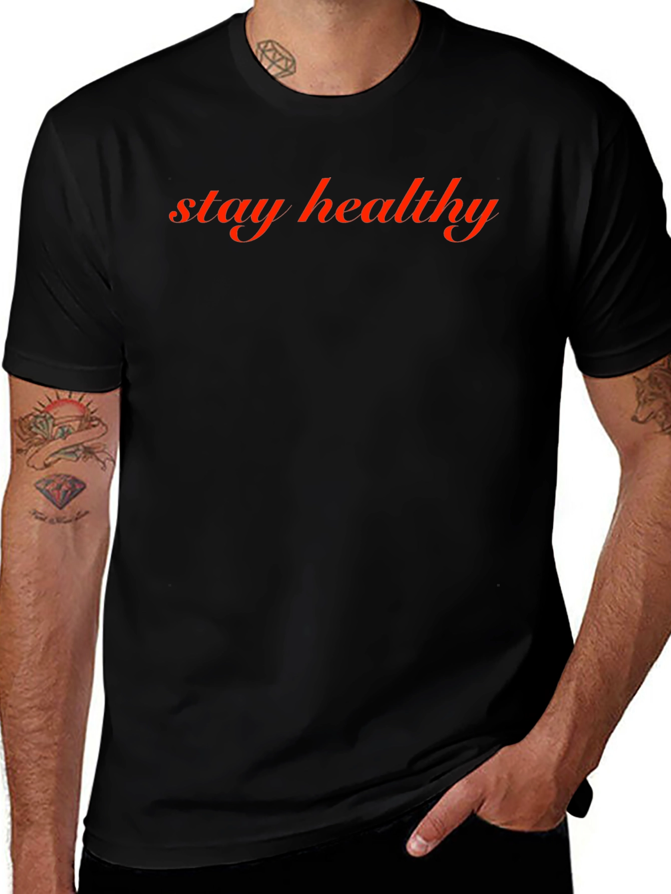 Stay Healthy T-Shirt - Mens Premium Tee