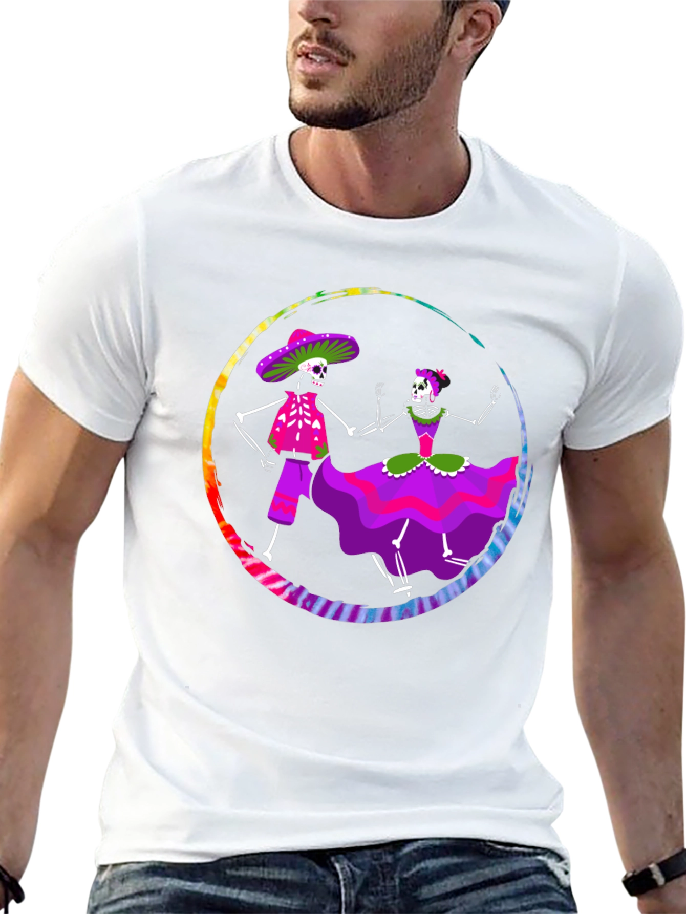 Day of the Dead Skeleton Dance Graphic Tee