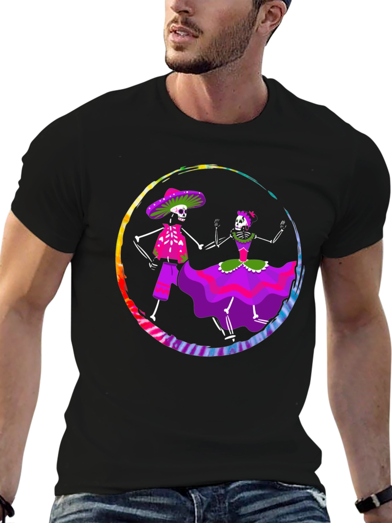 Day of the Dead Skeleton Dance Graphic Tee