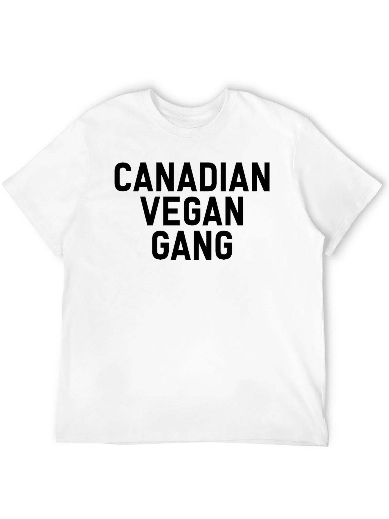 Canadian Vegan Gang T-Shirt - Black Cotton Tee