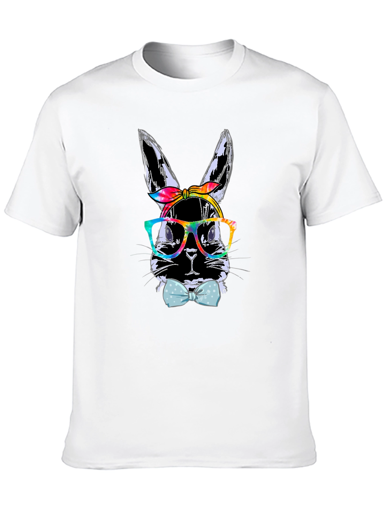 Bunny with Glasses T-Shirt - Quirky Rabbit Tee