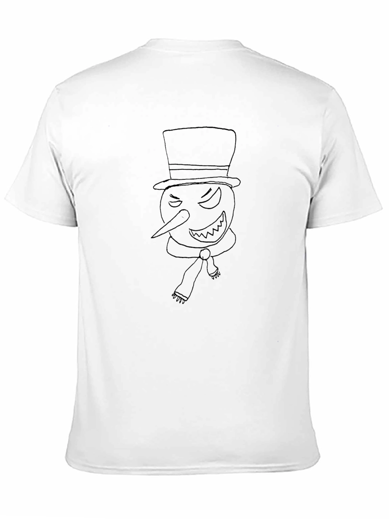Mens Black T-Shirt - Evil Snowman Graphic Tee