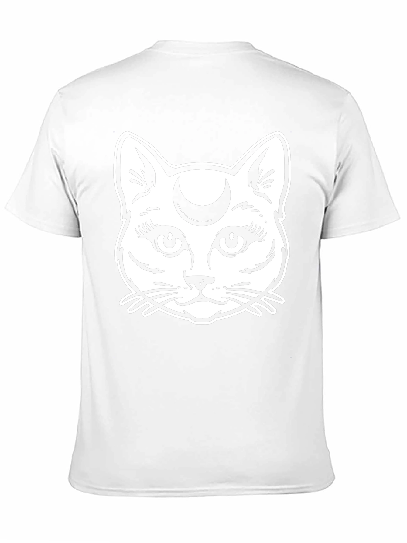 Mystic Cat Moon Graphic Tee - Black