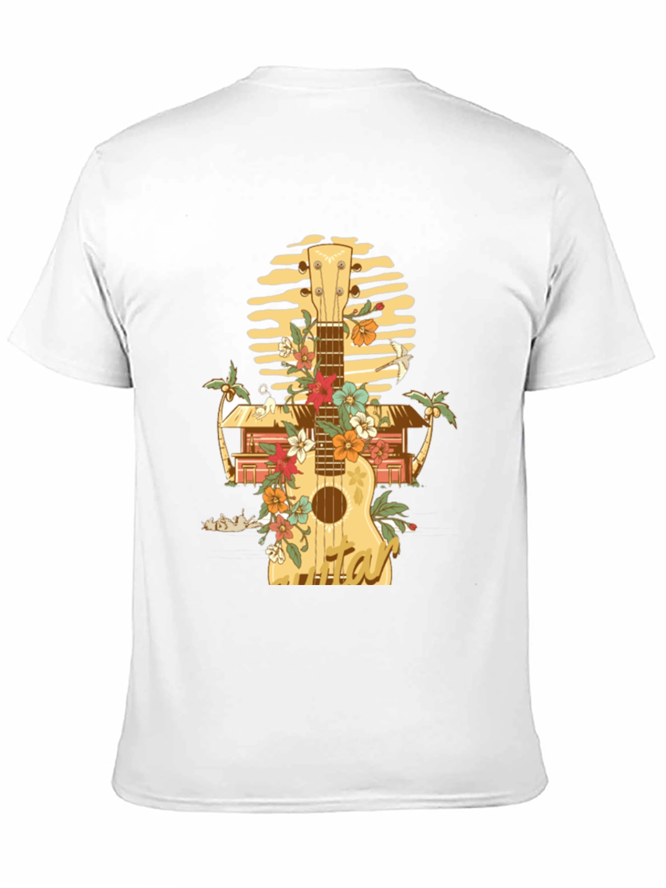 Tropical Ukulele Graphic T-Shirt