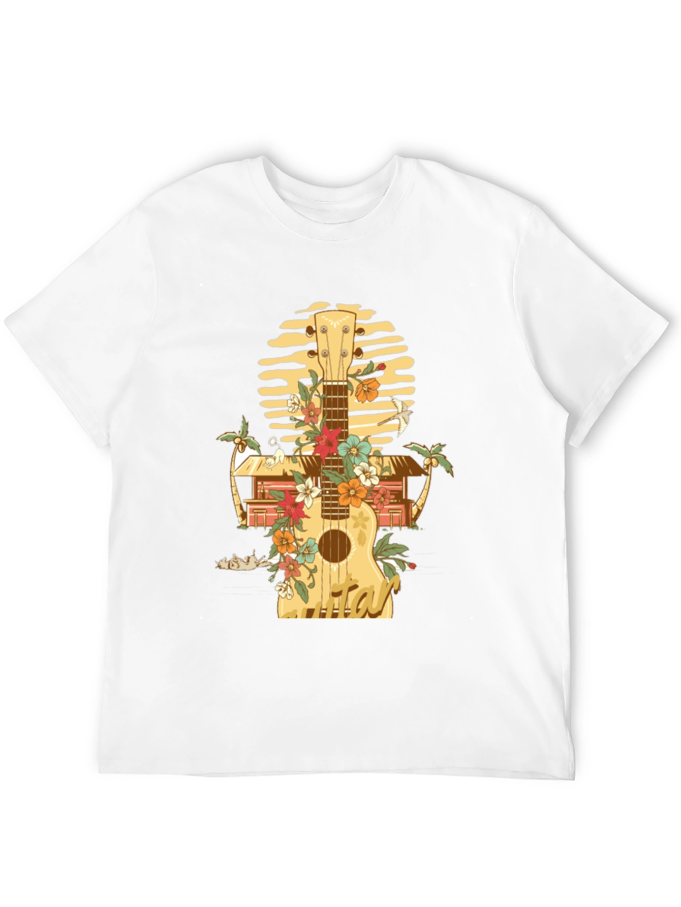 Tropical Ukulele Graphic T-Shirt