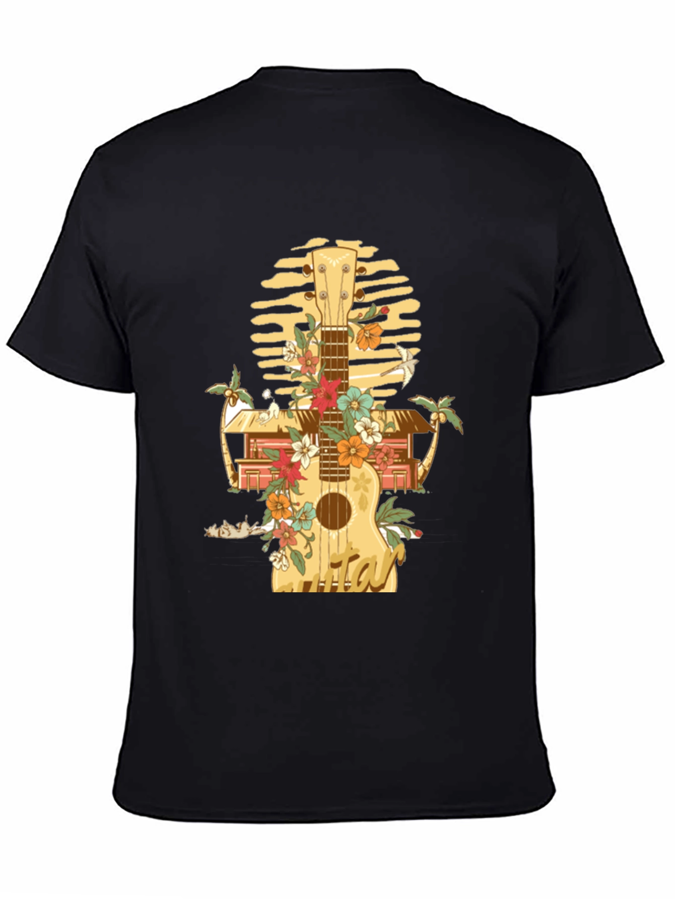 Tropical Ukulele Graphic T-Shirt