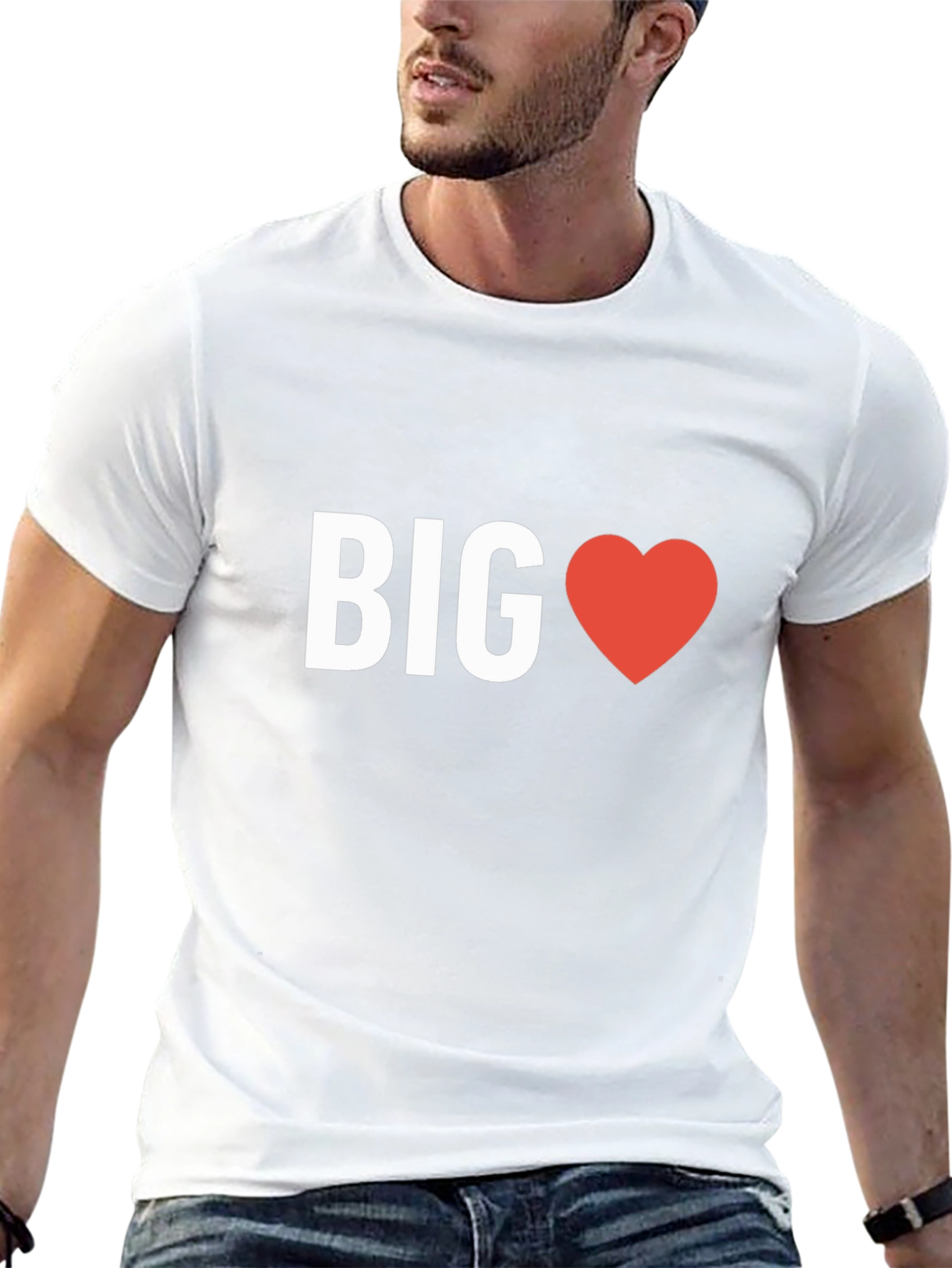 Big Heart Graphic T-Shirt - Black Casual Tee