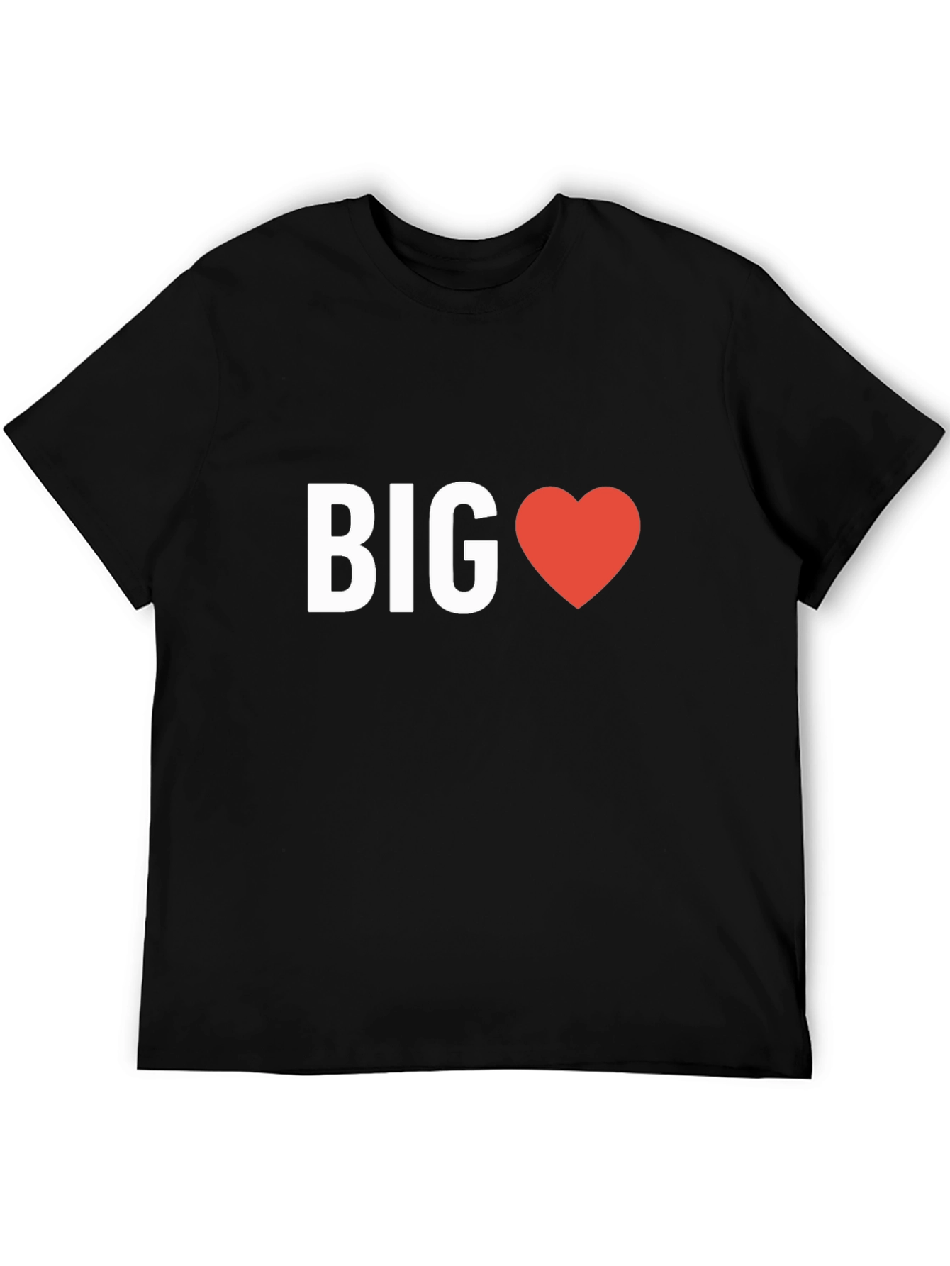 Big Heart Graphic T-Shirt - Black Casual Tee