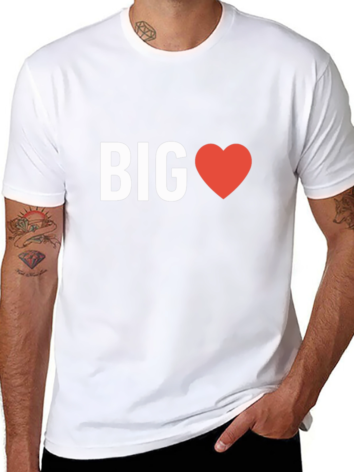Big Heart Graphic T-Shirt - Black Casual Tee
