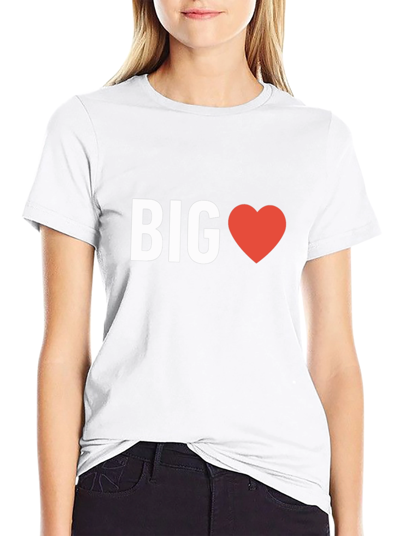 Big Heart Graphic T-Shirt - Black Casual Tee