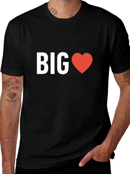 Big Heart Graphic T-Shirt - Black Casual Tee