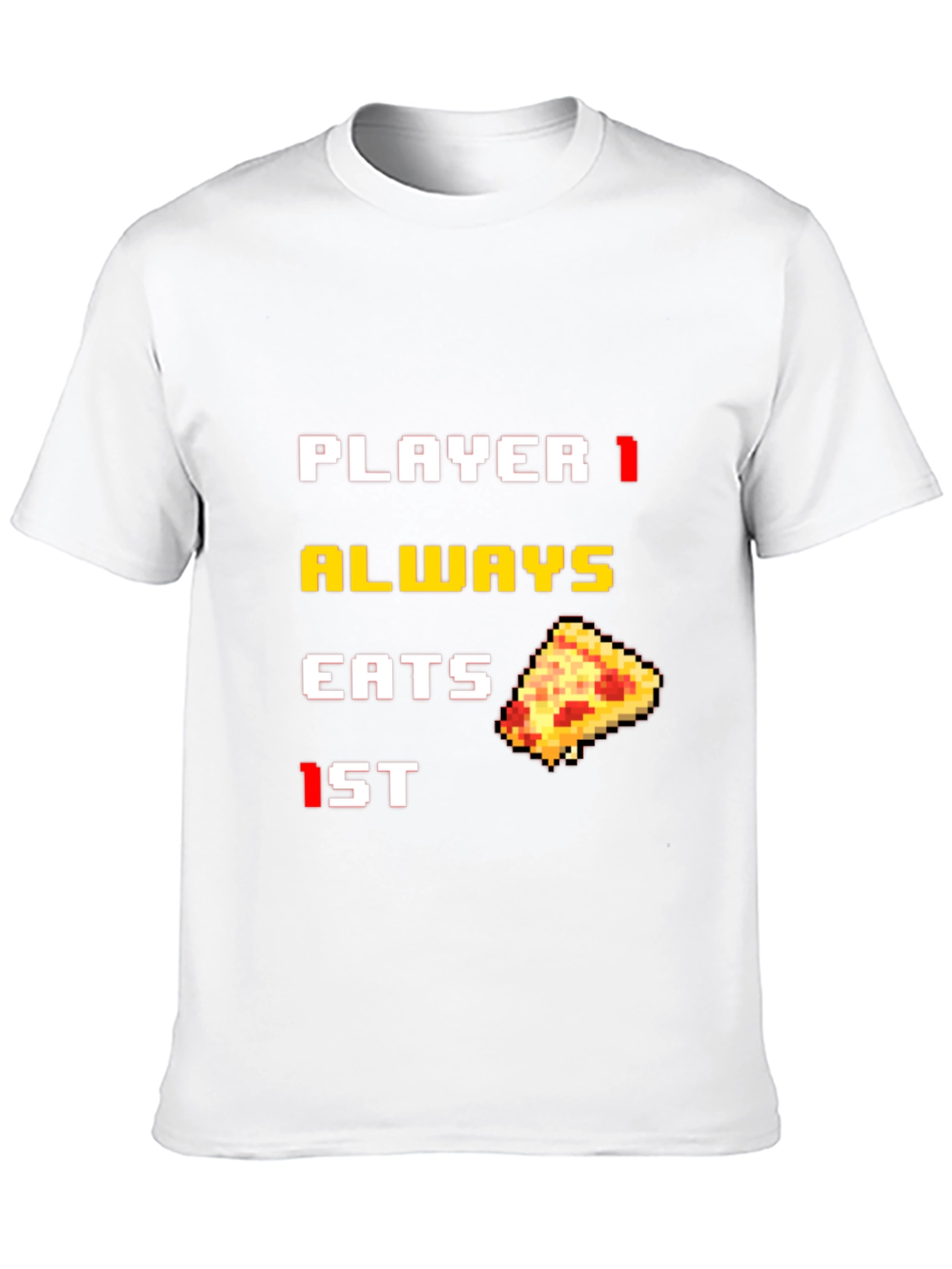 Player 1 Pizza T-Shirt - Gamer Foodie Tee