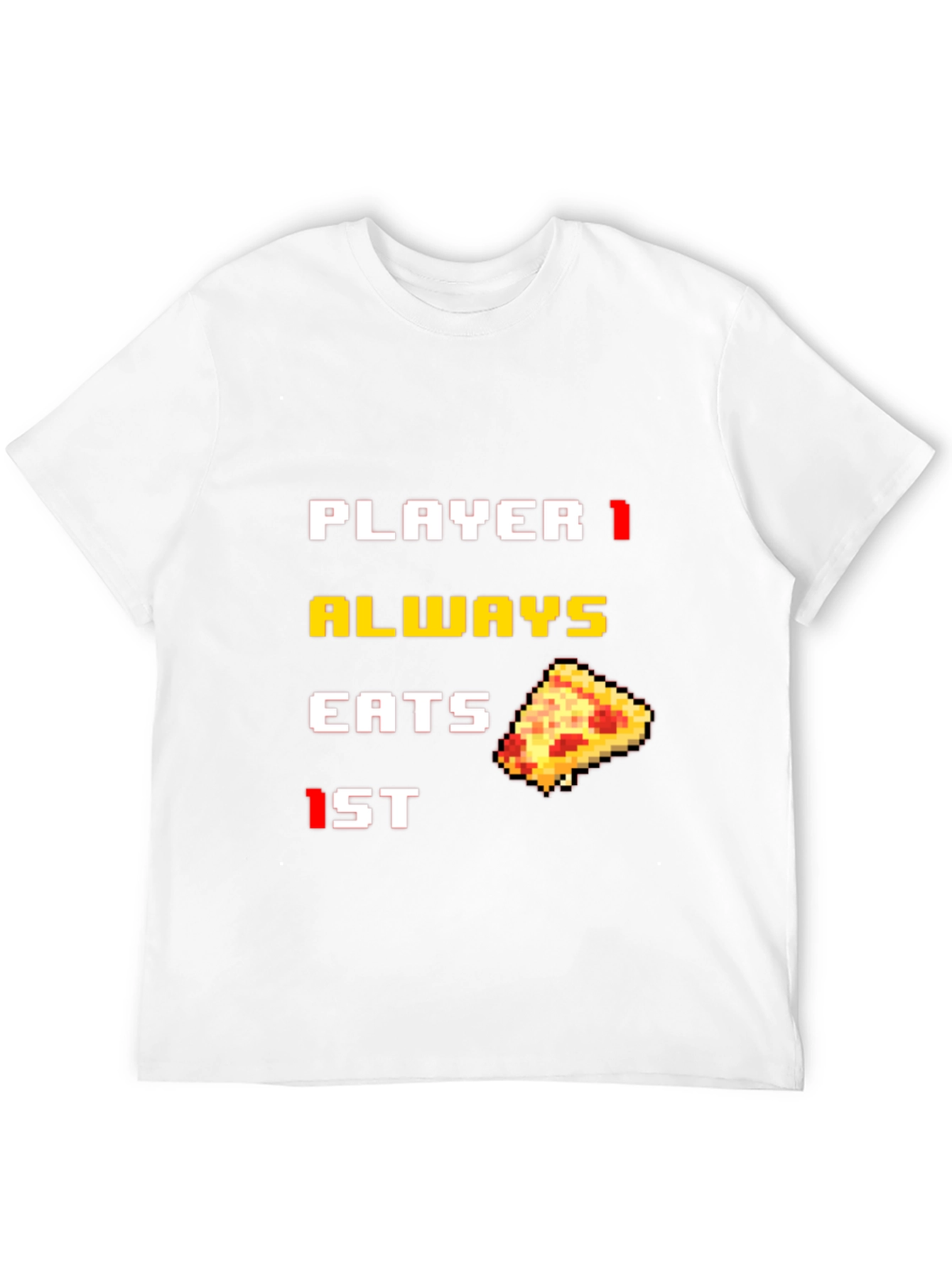 Player 1 Pizza T-Shirt - Gamer Foodie Tee