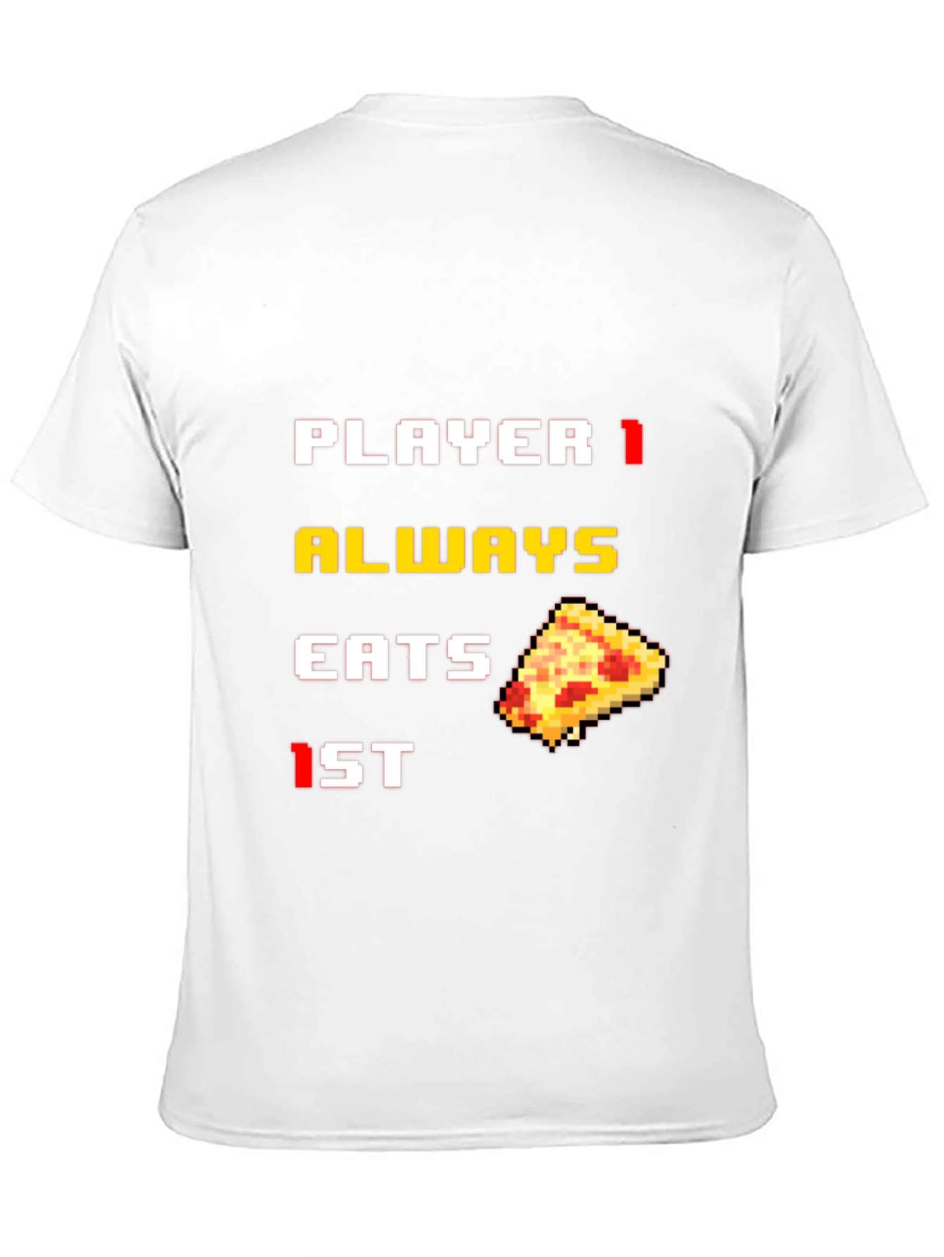 Player 1 Pizza T-Shirt - Gamer Foodie Tee